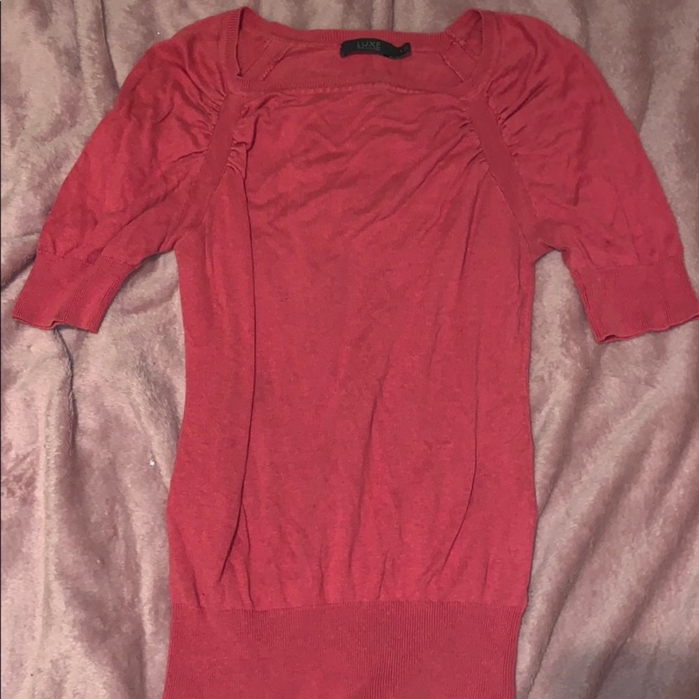 3/4 sleeve orange top